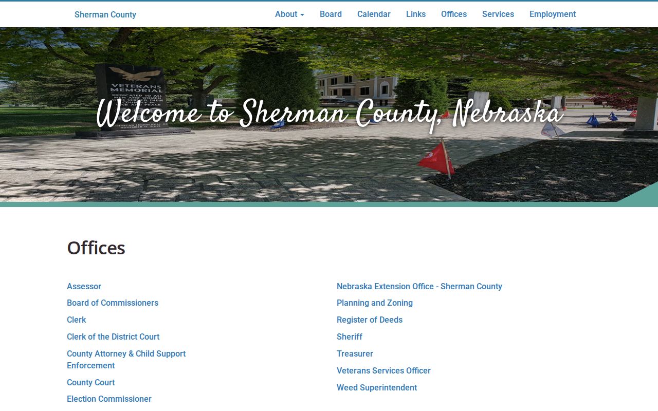 Sherman County courthouse office directory