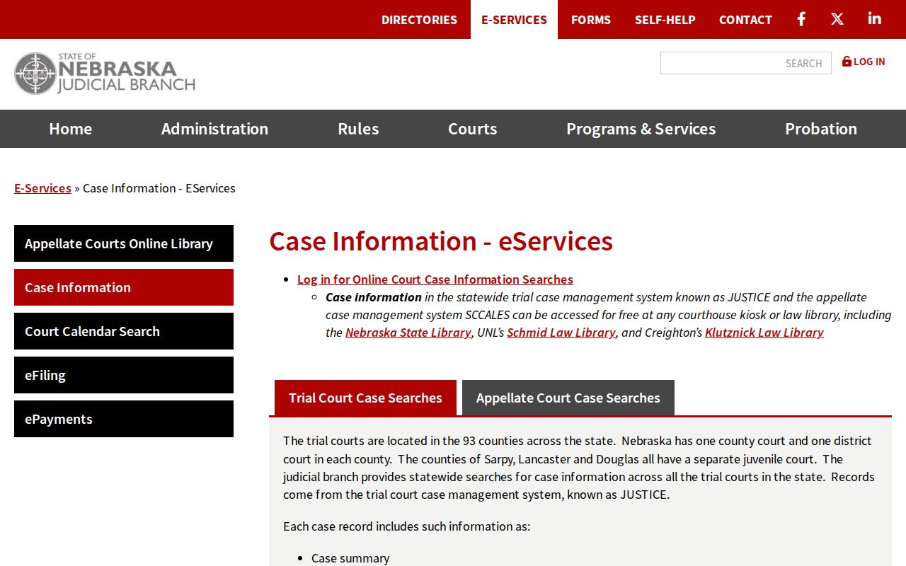Sherman County criminal court cases JUSTICE information services