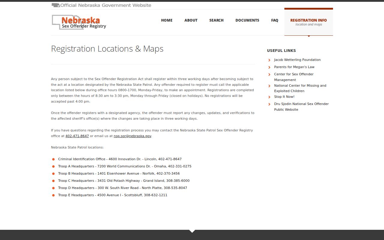 Sherman County sex offender registration location information
